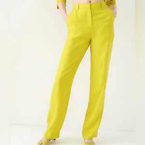J. Crew Women's Straight Leg Pants - Bright Yellow